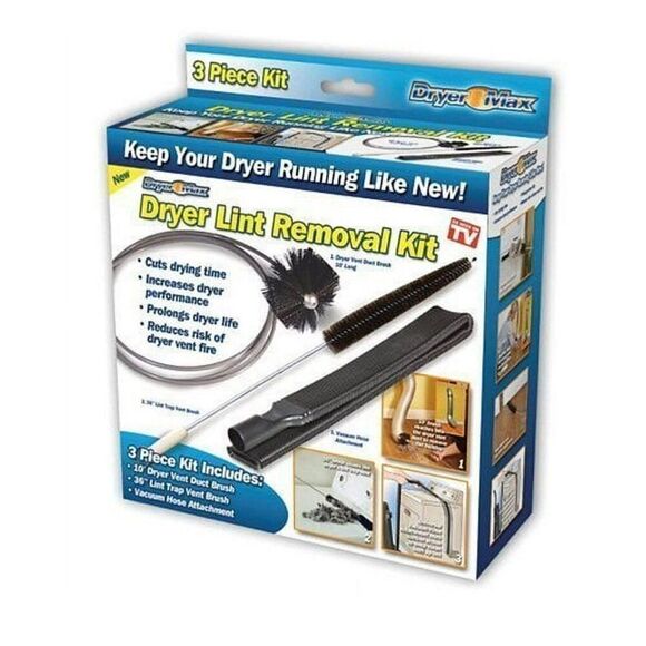 Dryer Max Lint Cleaning Brush Vacuum Attachment Kit - Picture 1 of 7